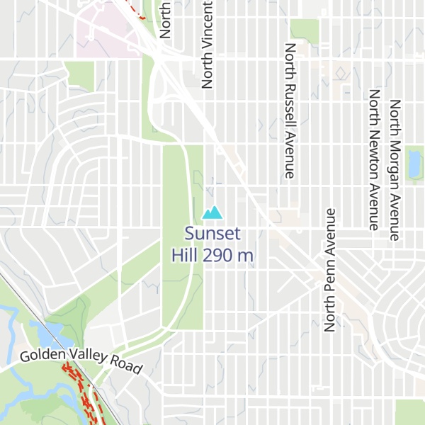 Map of Sunset Hill