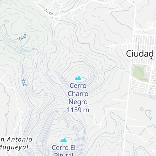 Map of Cerro Charro Negro