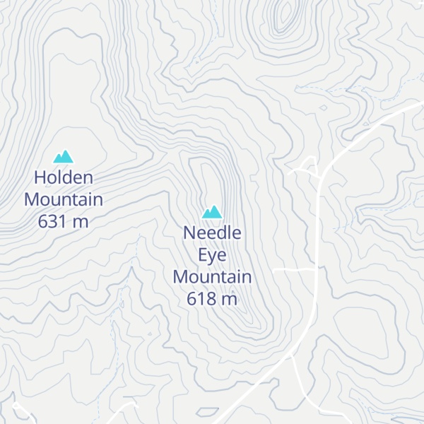Map of Needle Eye Mountain