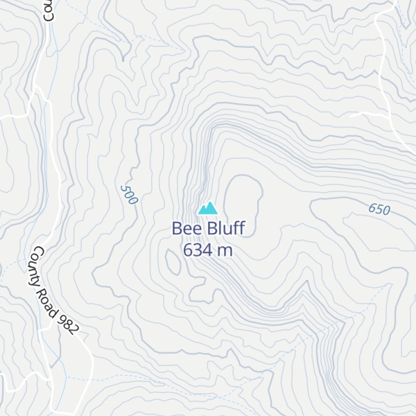 Map of Bee Bluff