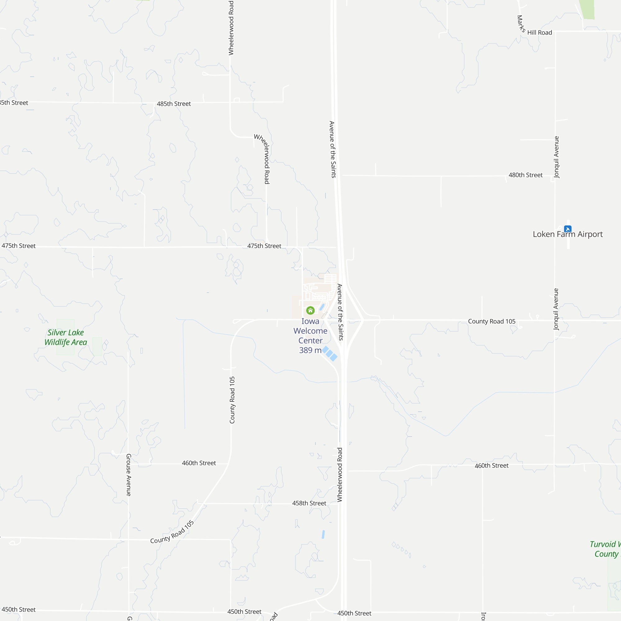 Iowa Welcome Center map