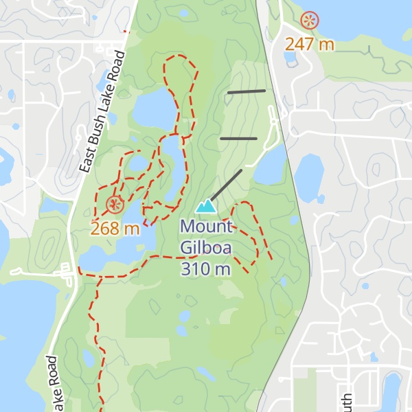 Map of Mount Gilboa
