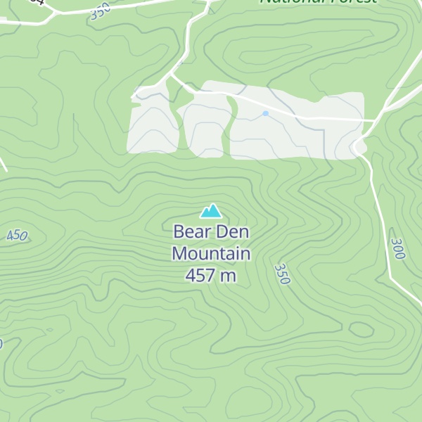 Map of Bear Den Mountain