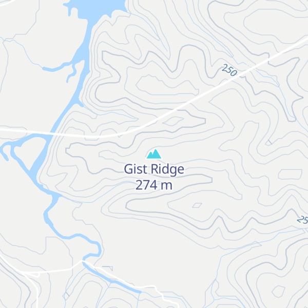 Map of Gist Ridge