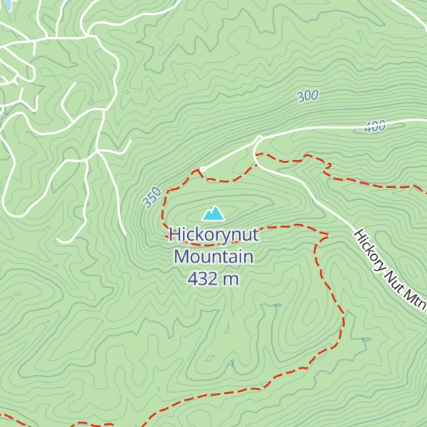 Map of Hickorynut Mountain