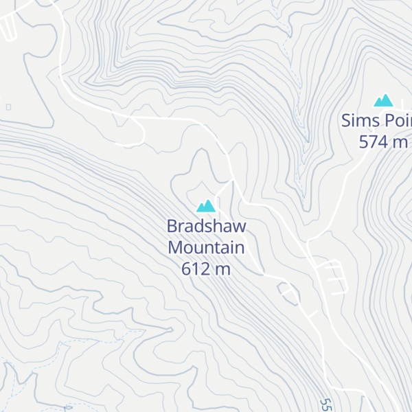 Map of Bradshaw Mountain