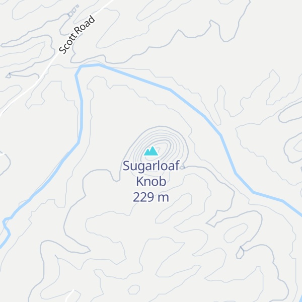 Map of Sugarloaf Knob