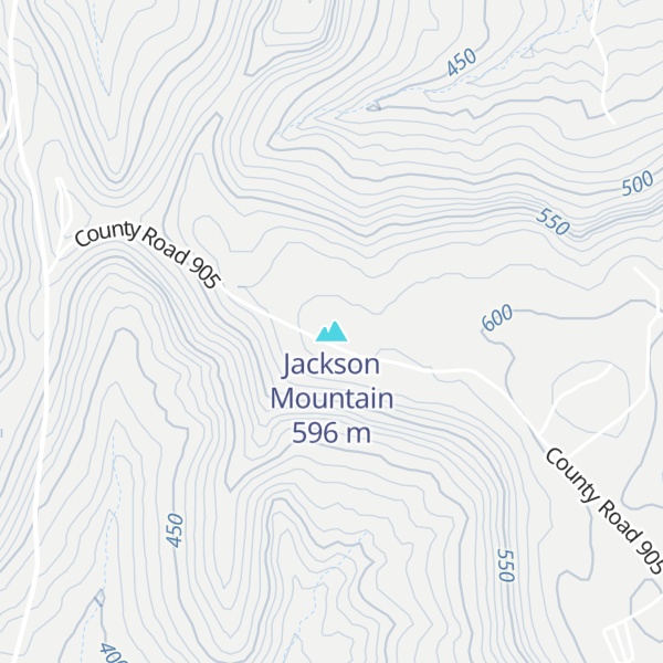 Map of Jackson Mountain