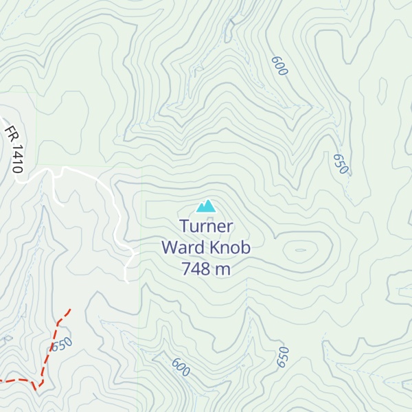 Map of Turner Ward Knob