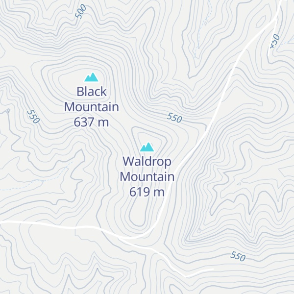Map of Waldrop Mountain