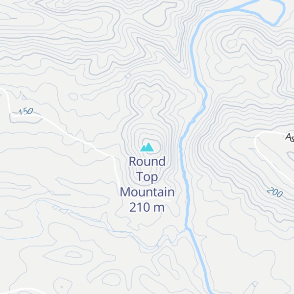 Map of Round Top Mountain