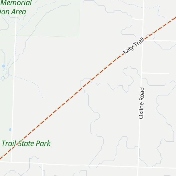 Map of Katy trail highest point