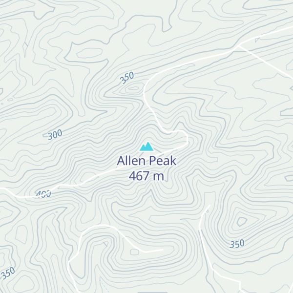 Map of Allen Peak