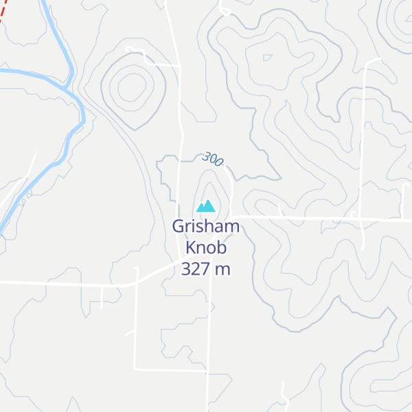 Map of Grisham Knob