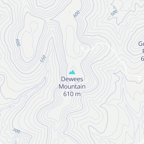 Map of Dewees Mountain