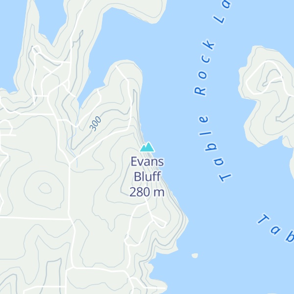 Map of Evans Bluff