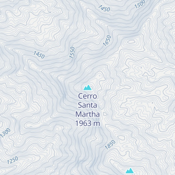 Map of Cerro Santa Martha