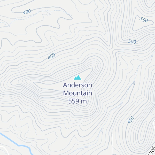 Map of Anderson Mountain