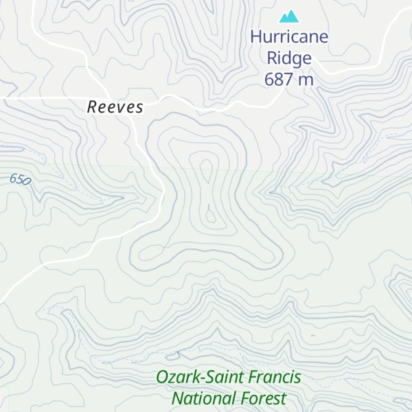 Map of Reeves Mountain