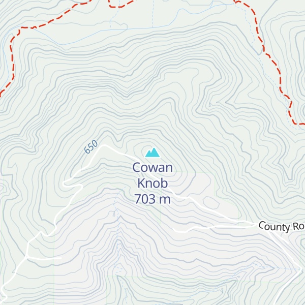 Map of Cowan Knob