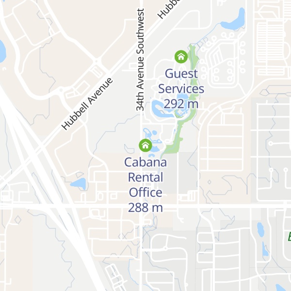 Map of Cabana Rental Office