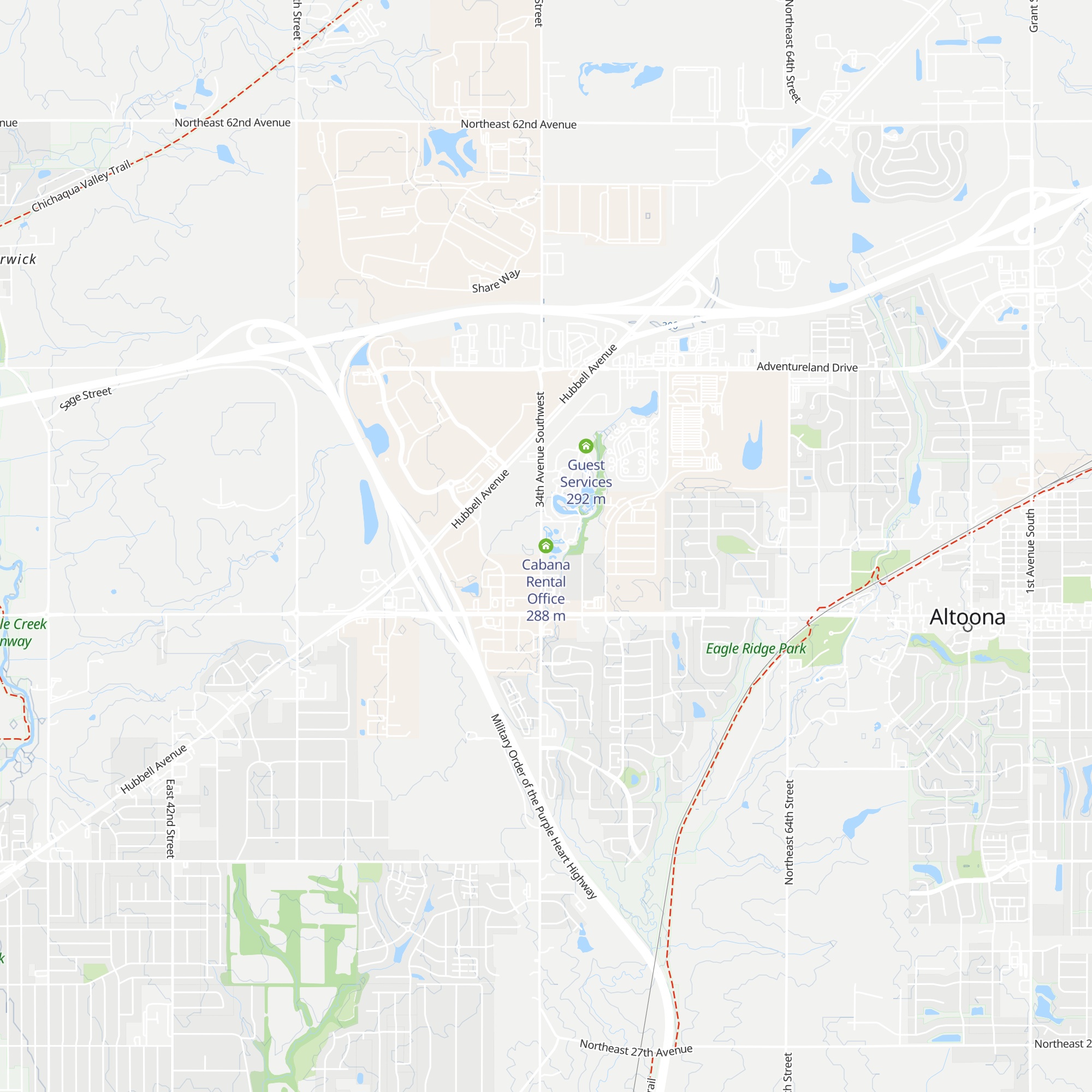 Cabana Rental Office map