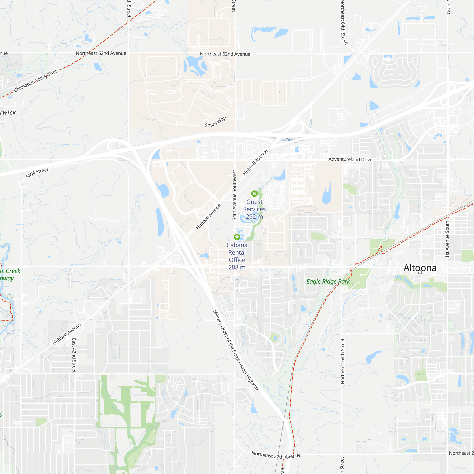 Cabana Rental Office map