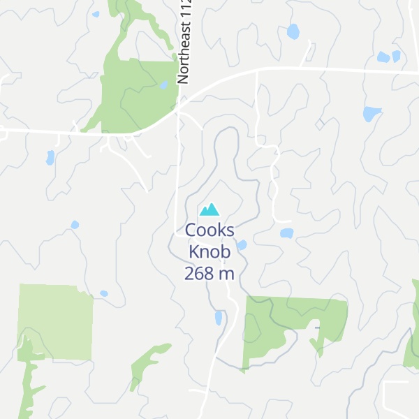 Map of Cooks Knob