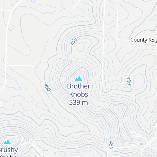 Map of Brother Knobs