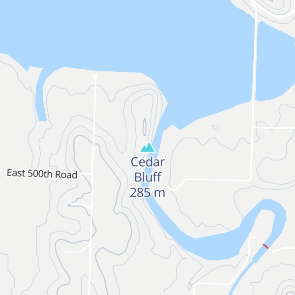 Map of Cedar Bluff
