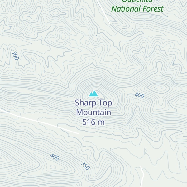 Map of Sharp Top Mountain