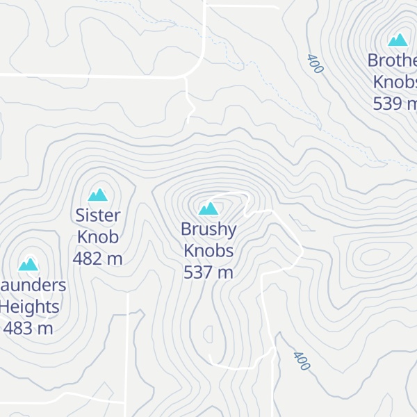 Map of Brushy Knobs