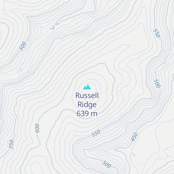 Map of Russell Ridge
