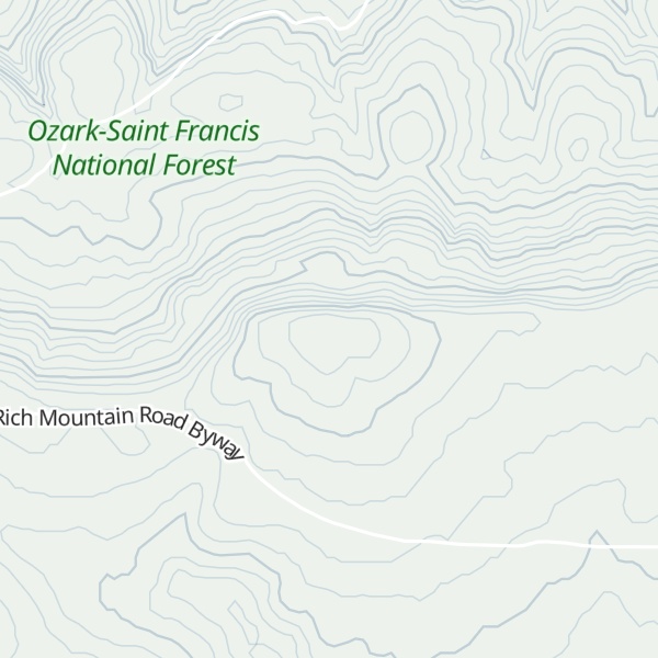 Map of Rich Mountain