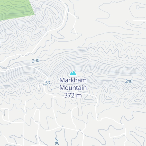 Map of Markham Mountain