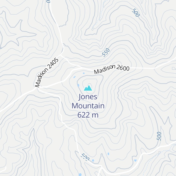 Map of Jones Mountain