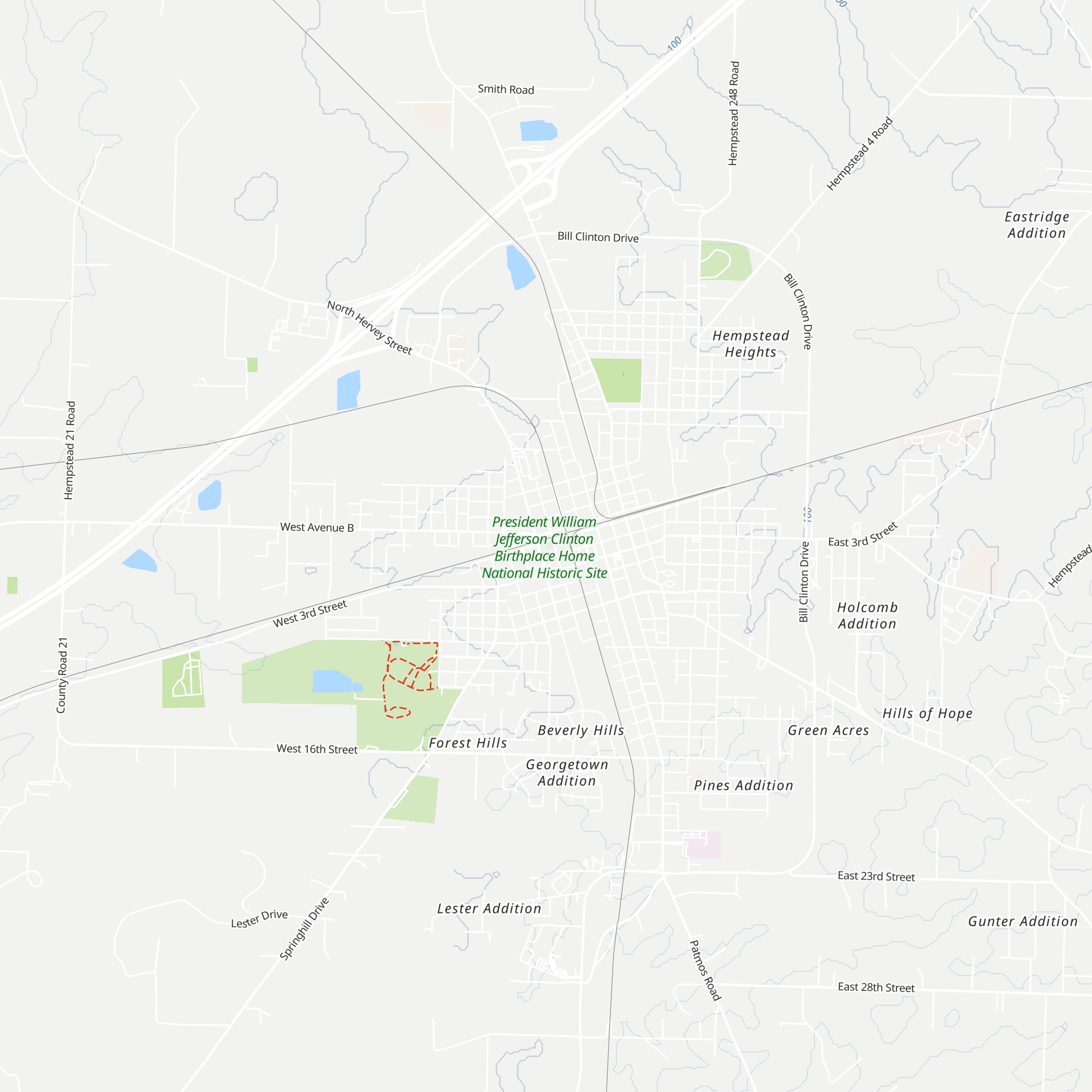 President William Jefferson Clinton Birthplace Home National Historic Site Visitor Center map