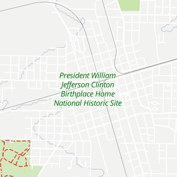 Map of President William Jefferson Clinton Birthplace Home National Historic Site Visitor Center