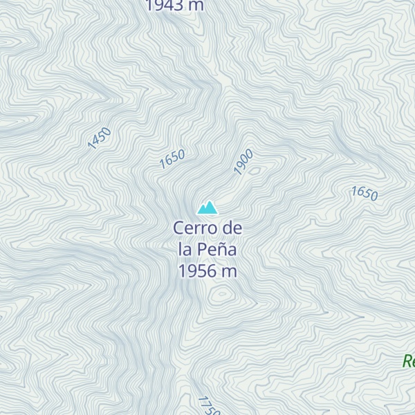 Map of Cerro de la Peña