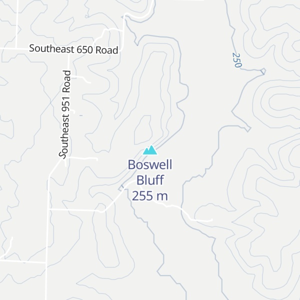 Map of Boswell Bluff