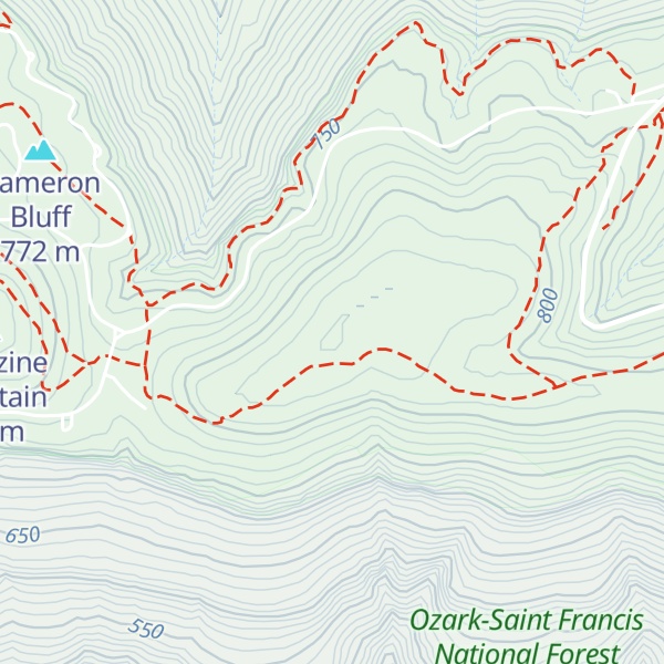 Map of Mossback Ridge