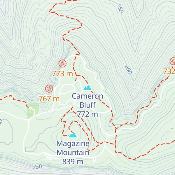 Map of Cameron Bluff