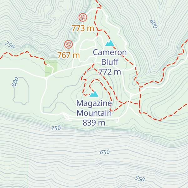 Map of Magazine Mountain
