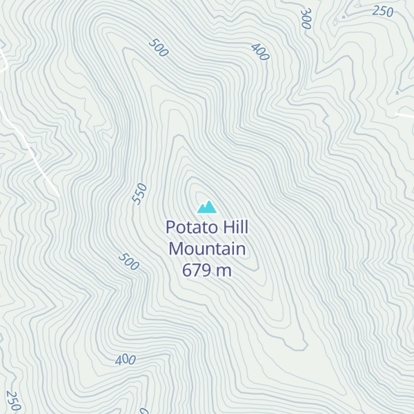 Map of Potato Hill Mountain