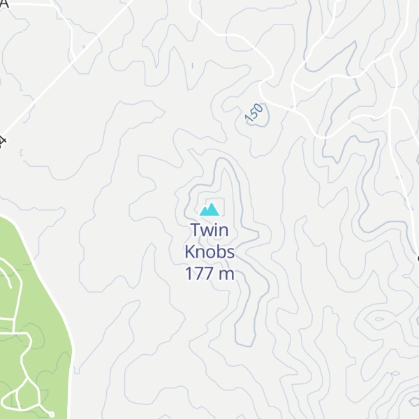 Map of Twin Knobs
