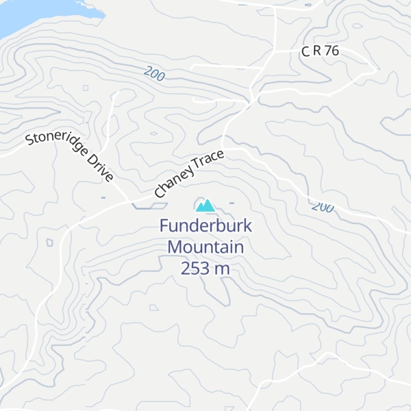 Map of Funderburk Mountain