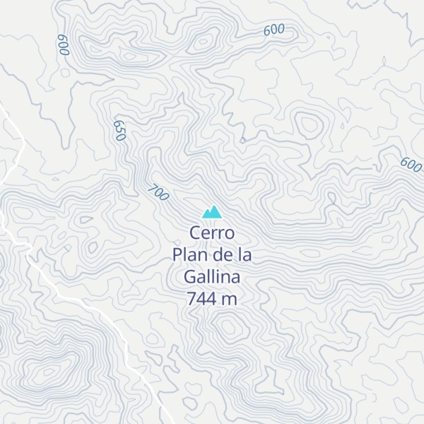 Map of Cerro Plan de la Gallina