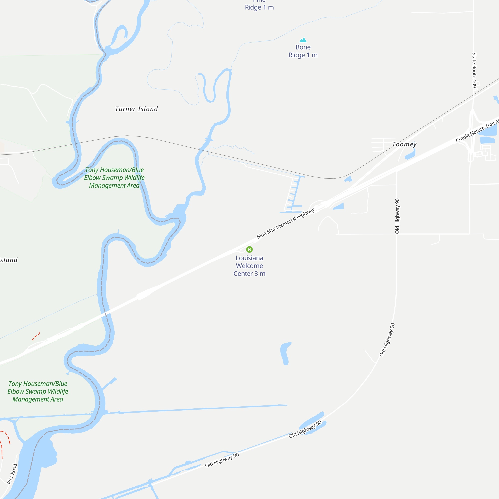 Louisiana Welcome Center map