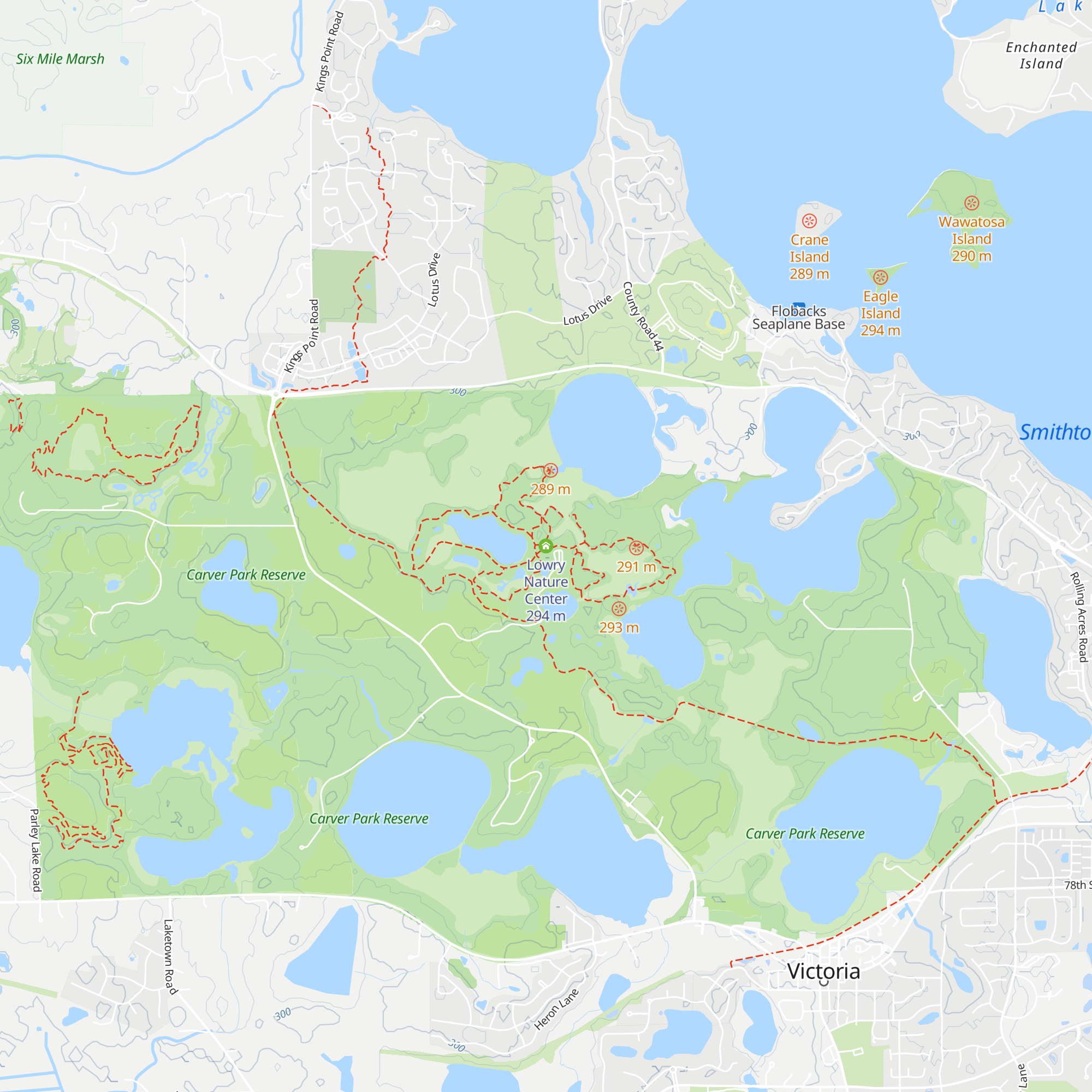 Lowry Nature Center map