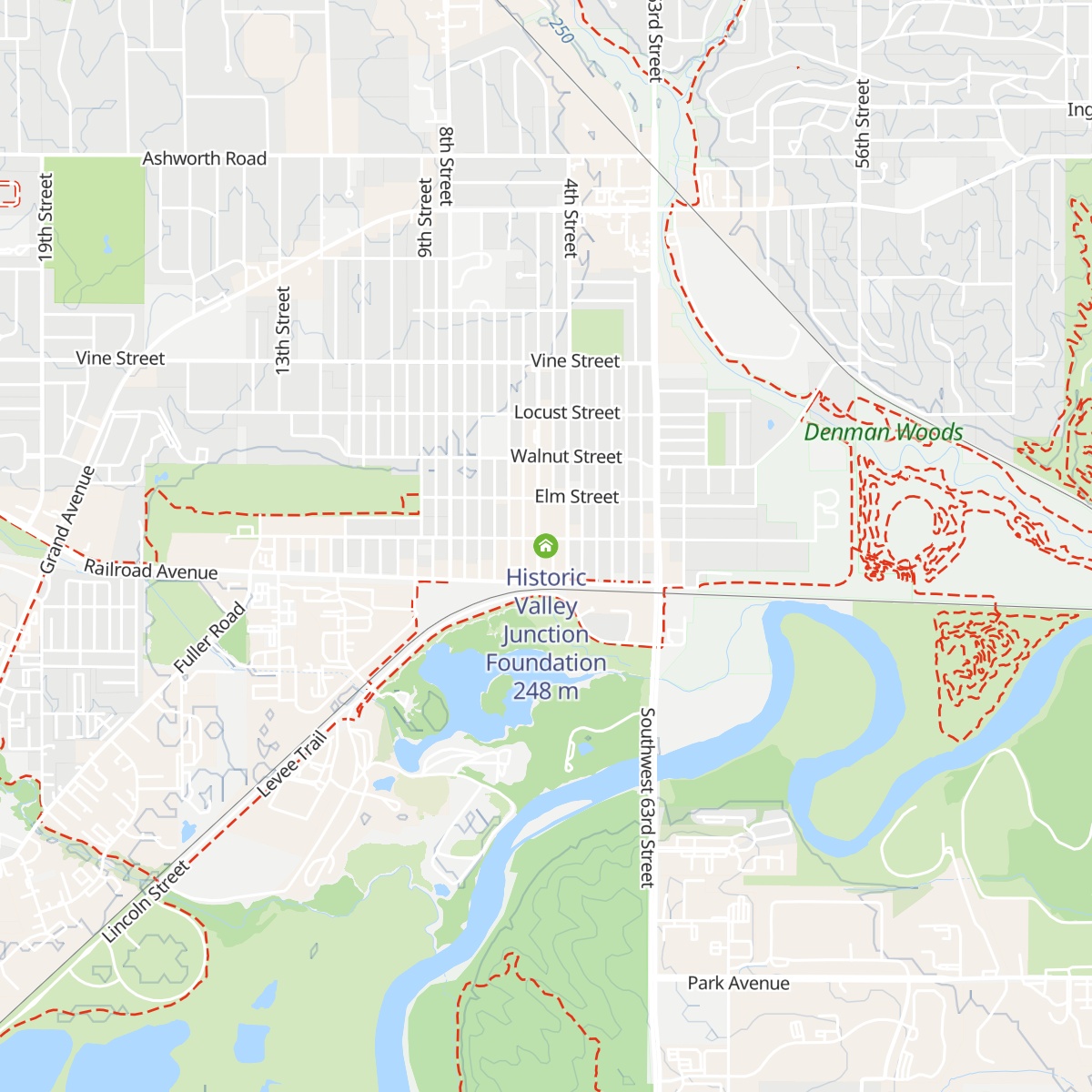 Historic Valley Junction Foundation map